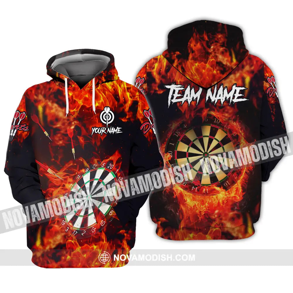 Unisex Shirt - Custom Name Sport Shirt Fire Darts Hoodie / S T-shirt