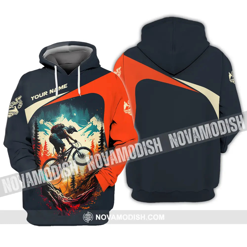 Unisex Shirt - Custom Name Sport Shirt For Mountain Bike Cool Player Hoodie / S T-shirt