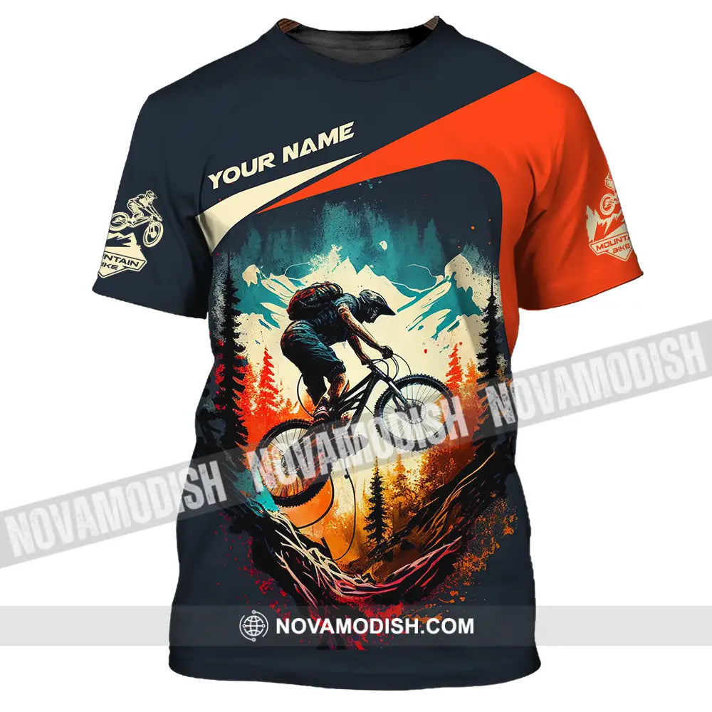Unisex Shirt - Custom Name Sport Shirt For Mountain Bike Cool Player T-Shirt / S T-shirt