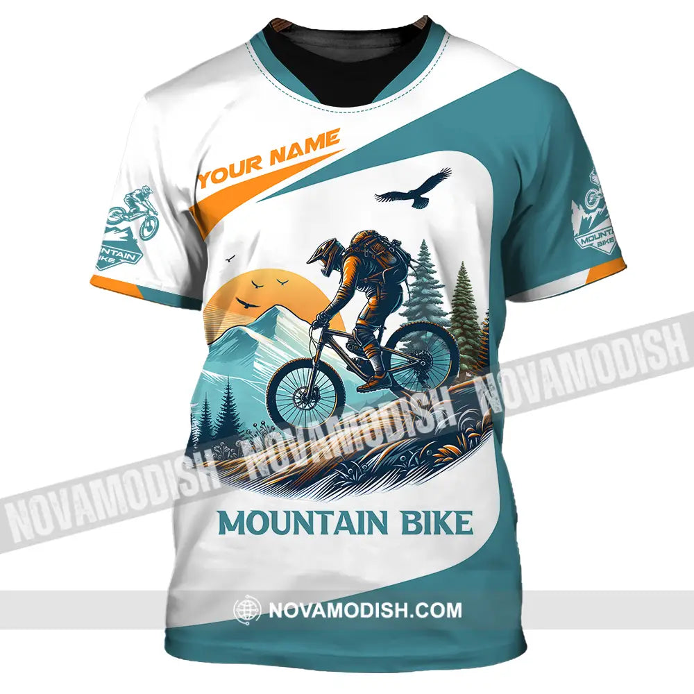 Unisex Shirt - Custom Name Sport Shirt For Mountain Bike Player T-Shirt / S T-shirt