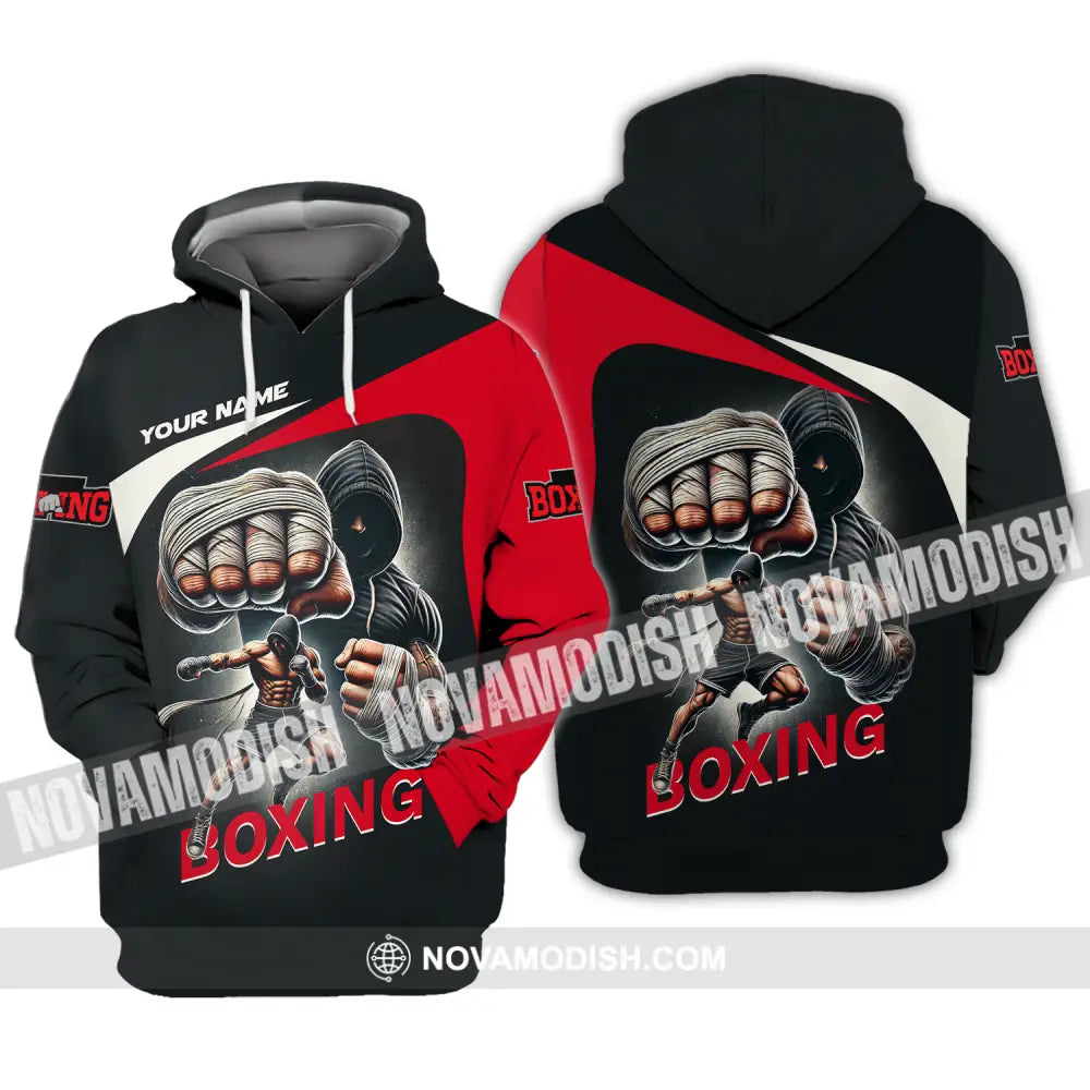 Unisex Shirt - Custom Name Sport Shirt King Of Boxing Hoodie / S T-shirt