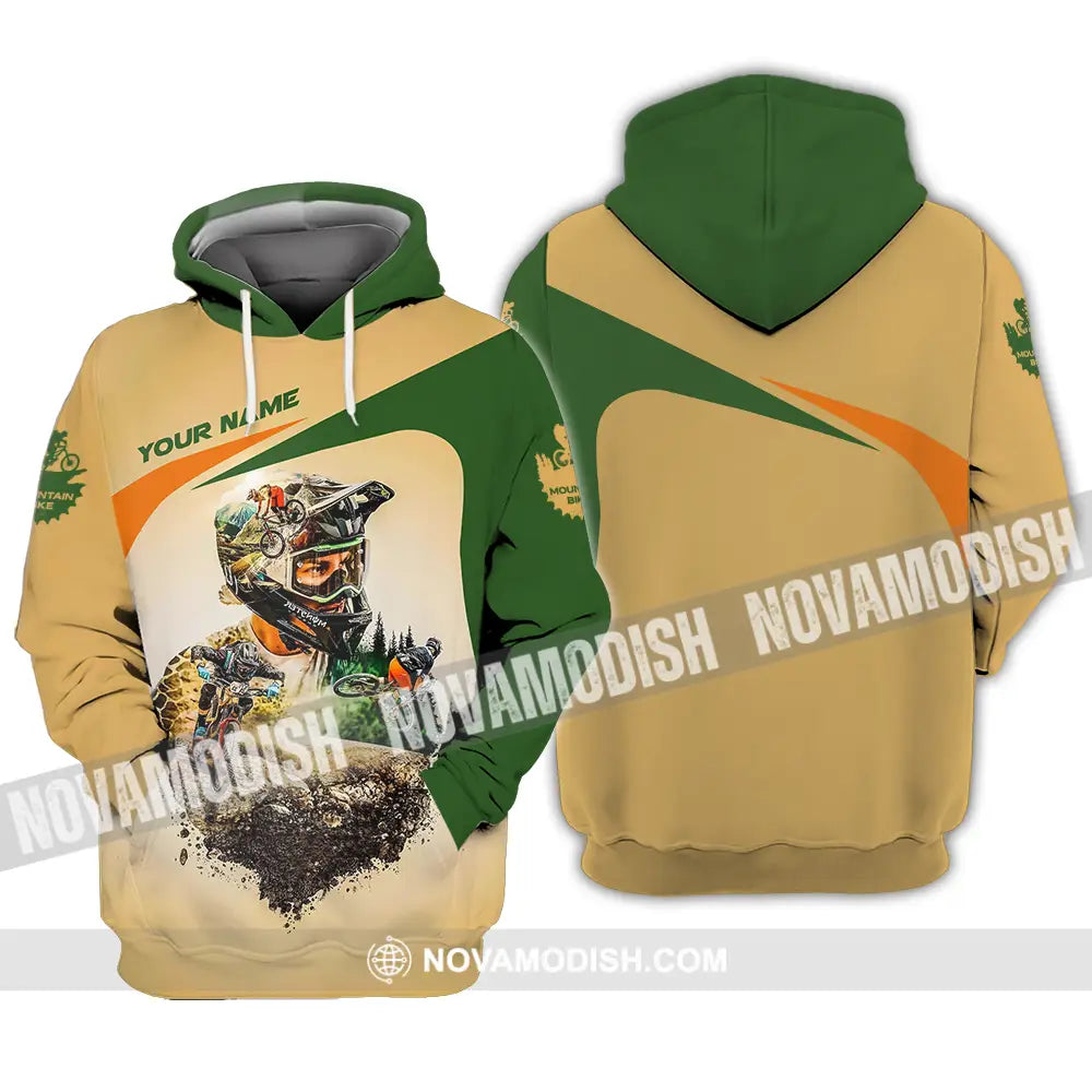Unisex Shirt - Custom Name Sport Shirt Mountain Bike Hoodie / S T-shirt