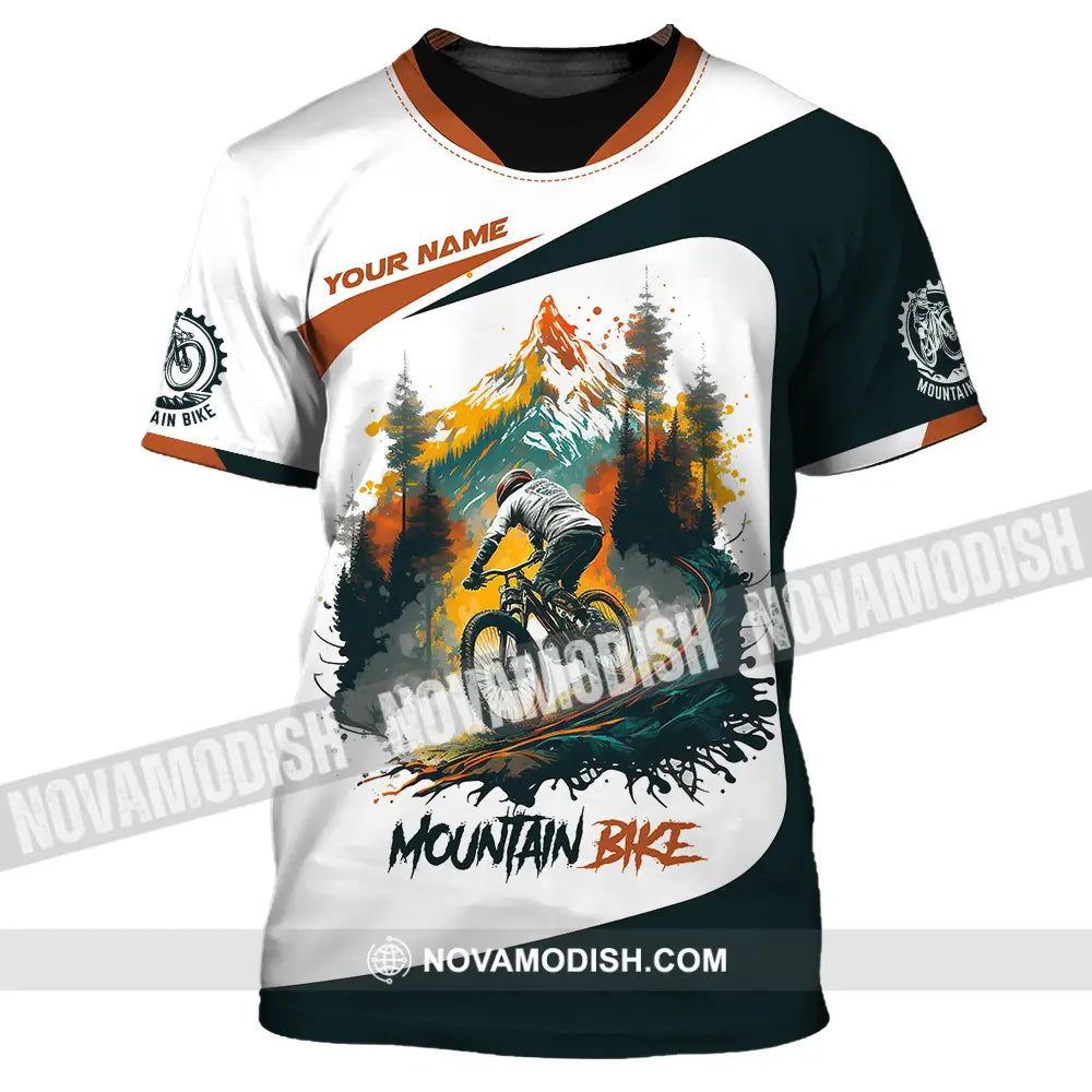 Unisex Shirt - Custom Name Sport Shirt Mountain Bike Lover T-Shirt / S T-shirt