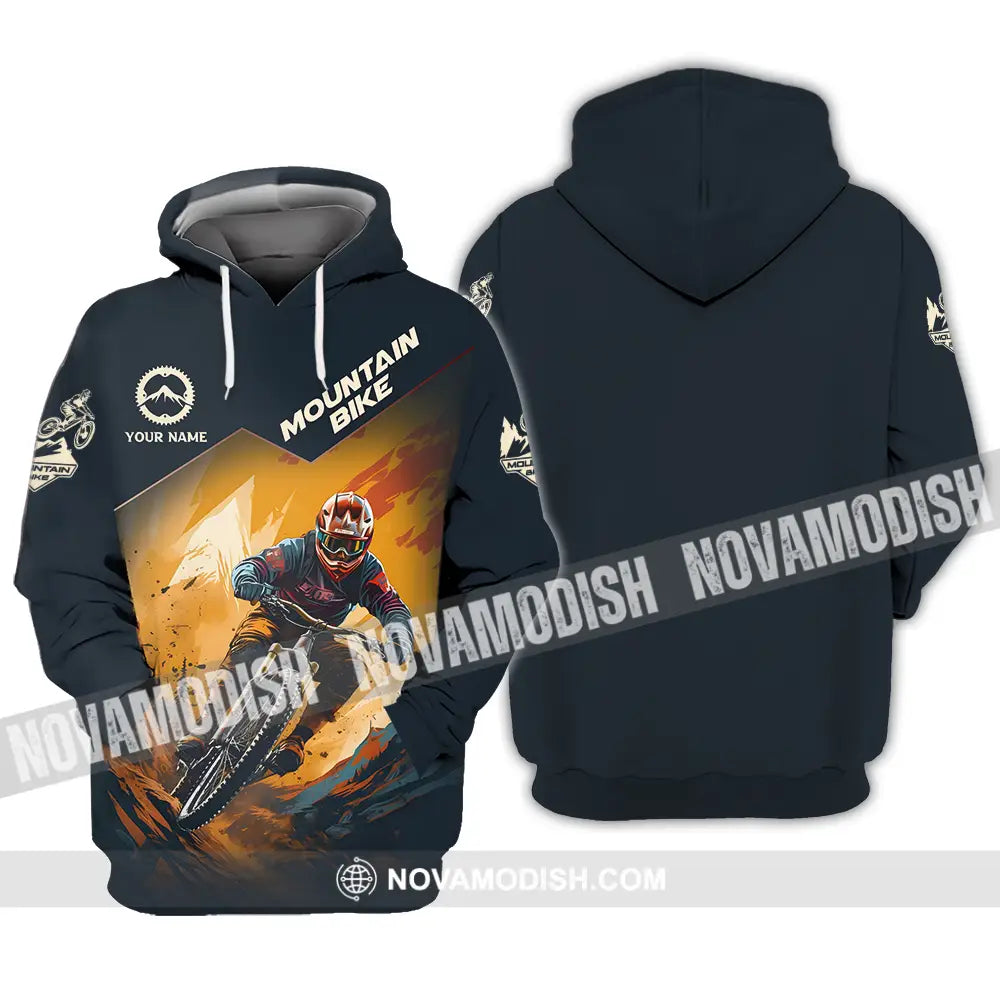 Unisex Shirt - Custom Name Sport Shirt Mountain Bike Player Hoodie / S T-shirt