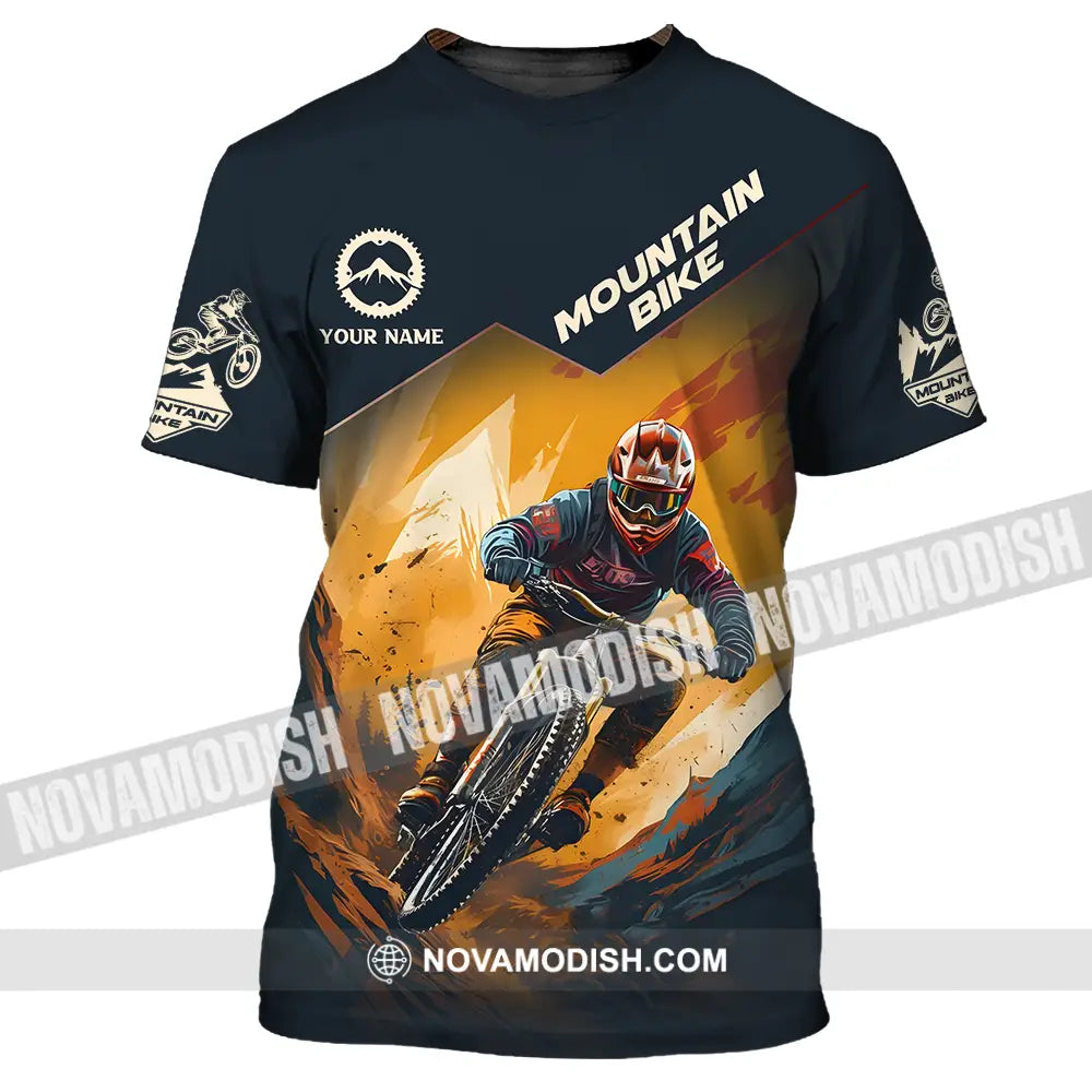 Unisex Shirt - Custom Name Sport Shirt Mountain Bike Player T-Shirt / S T-shirt