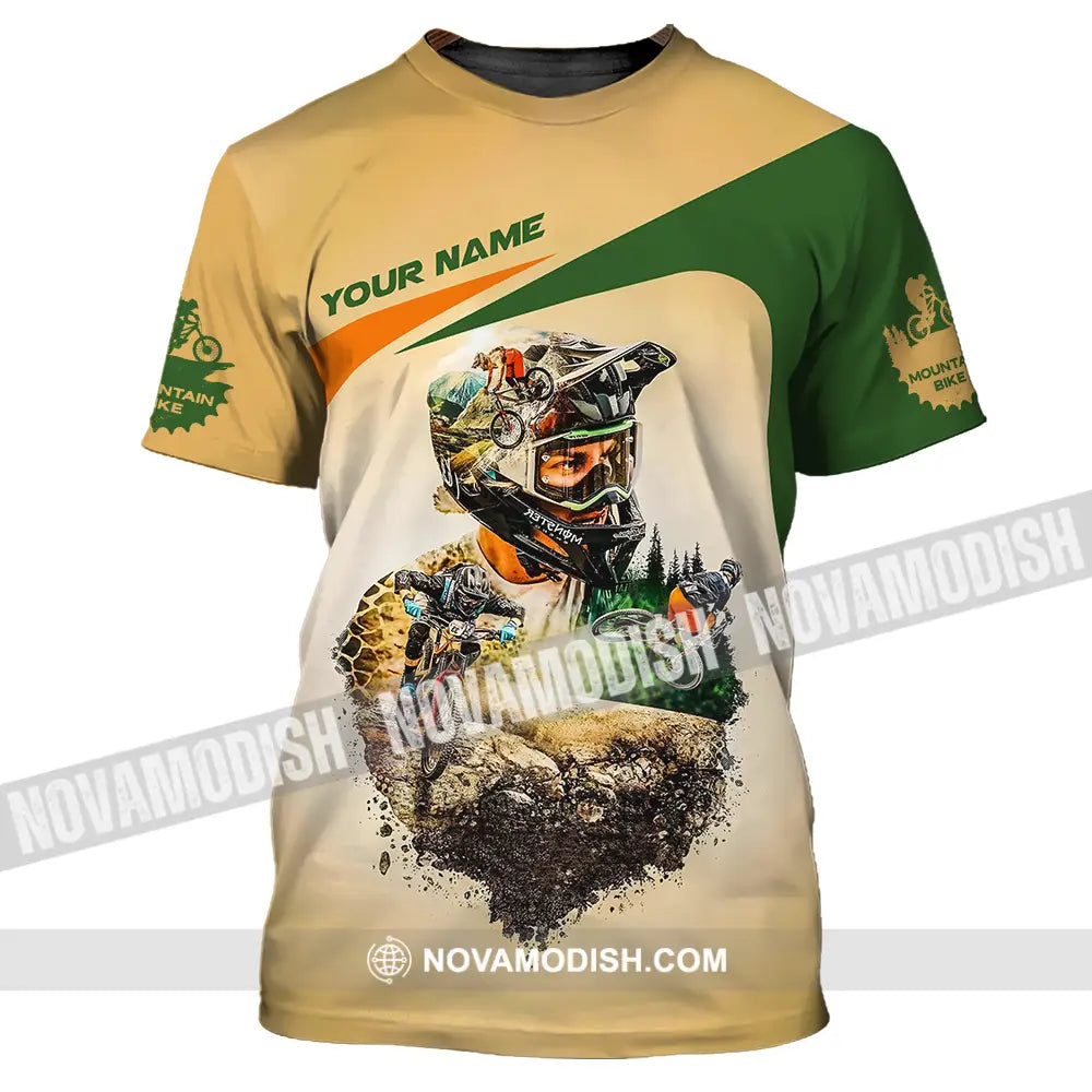 Unisex Shirt - Custom Name Sport Shirt Mountain Bike T-Shirt / S T-shirt
