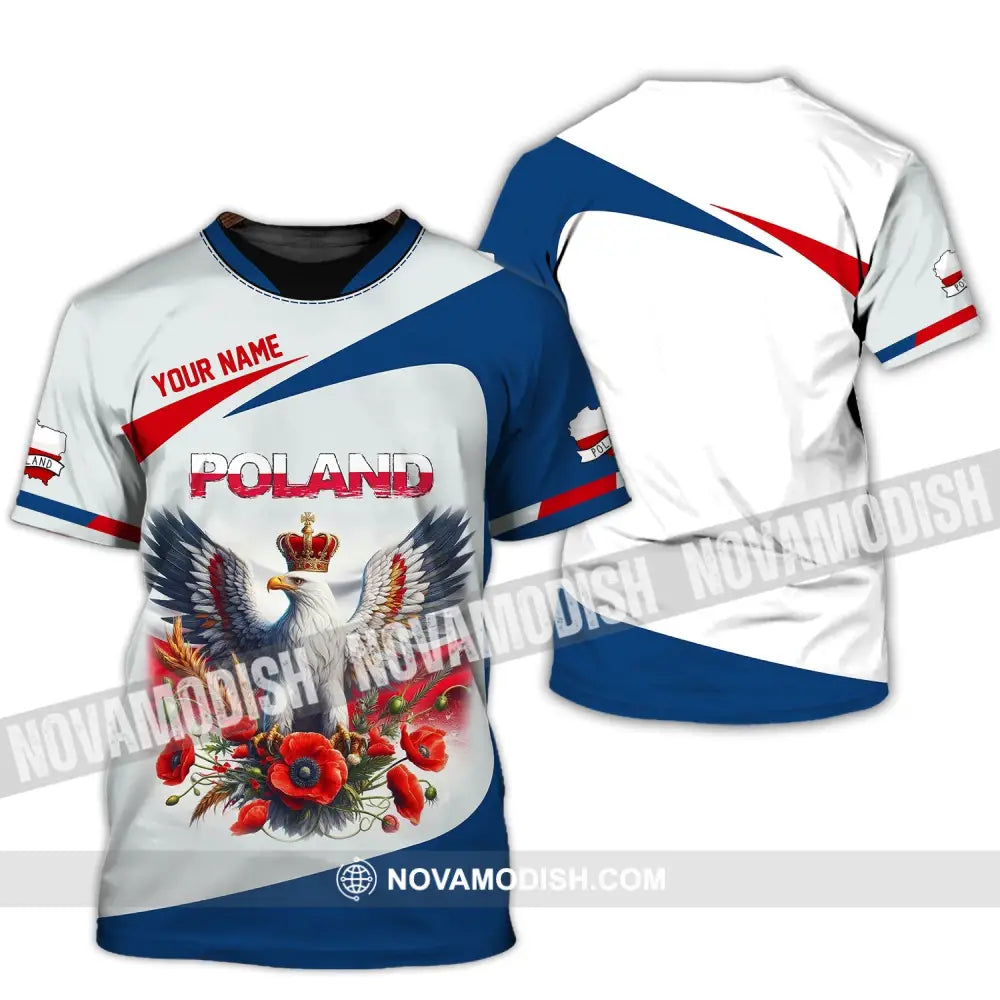 Unisex Shirt - Custom Name Sport Poland Icons T-Shirt / S T-Shirt