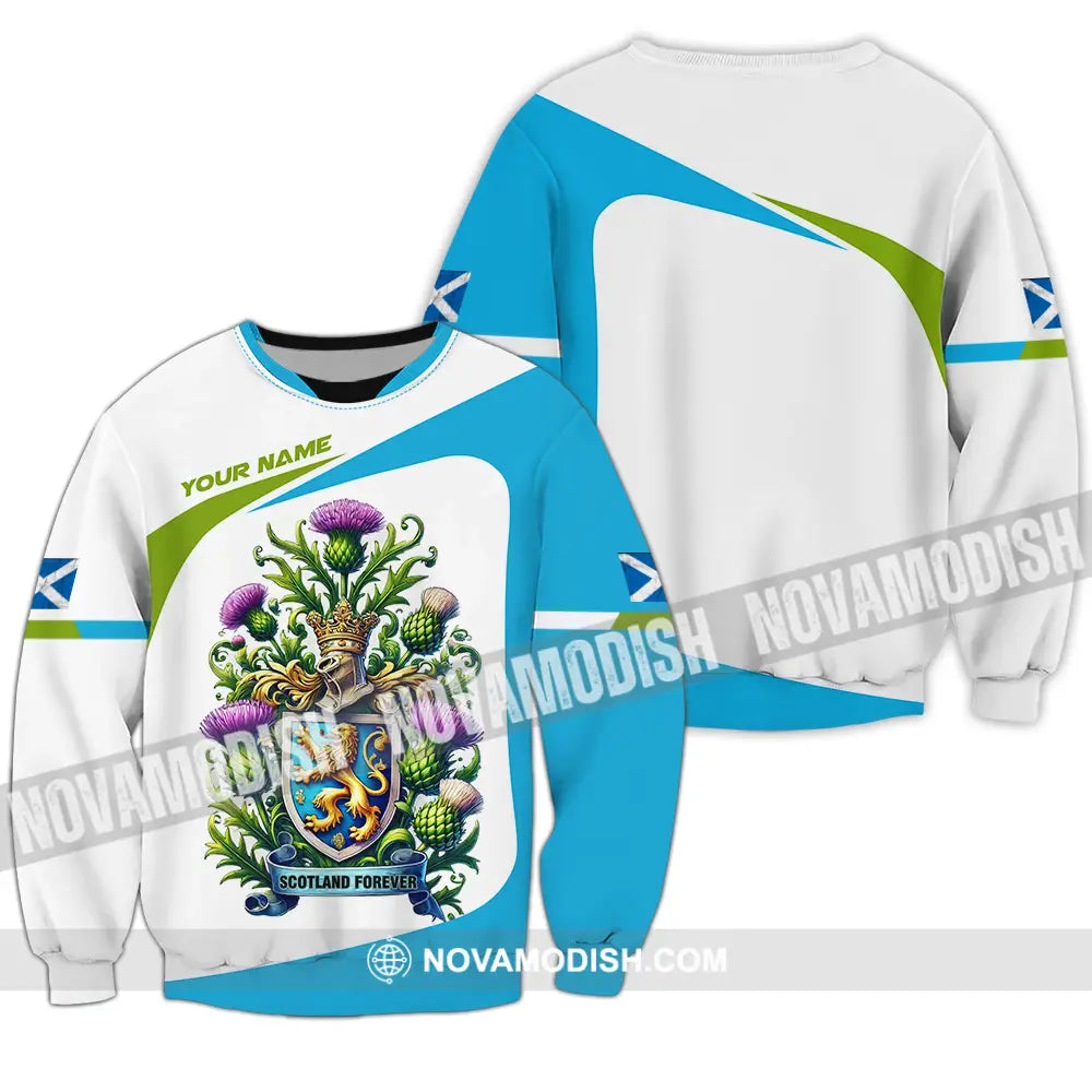 Unisex Shirt - Custom Name Sport Shirt Scotland Forever Shirt Long Sleeve / S T-shirt