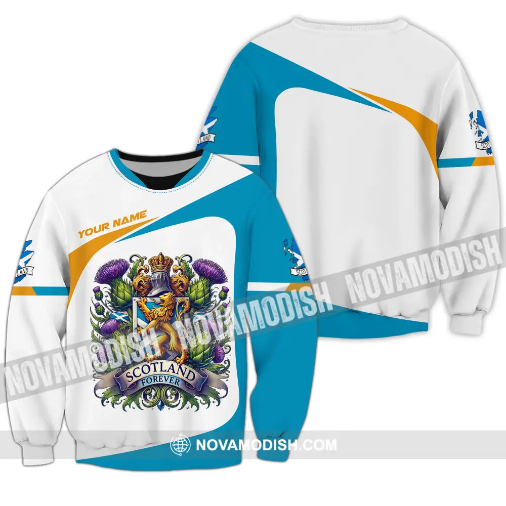 Unisex Shirt - Custom Name Sport Shirt Scotland Forever Long Sleeve / S T-shirt