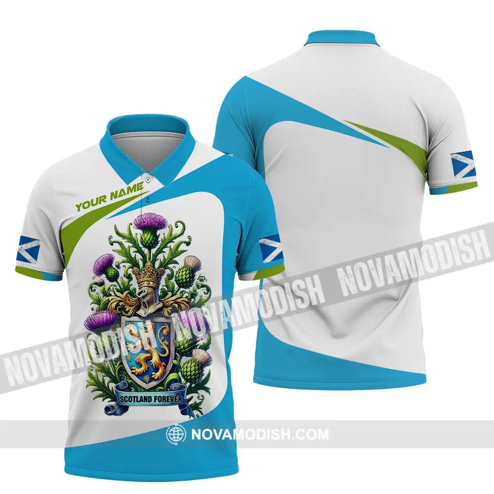 Unisex Shirt - Custom Name Sport Shirt Scotland Forever Shirt Polo Shirt / S T-shirt