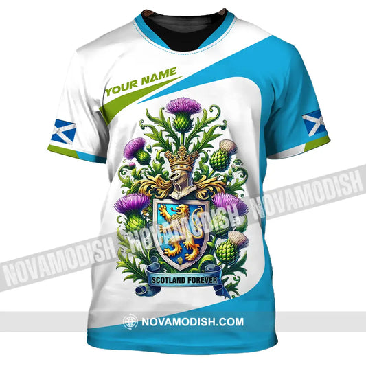 Unisex Shirt - Custom Name Sport Shirt Scotland Forever Shirt T-Shirt / S T-shirt