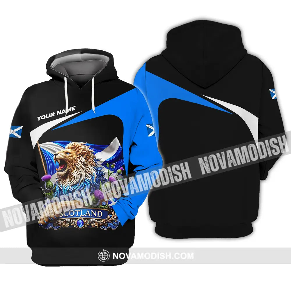Unisex Shirt - Custom Name Sport Shirt Scotland Lion Shirt Hoodie / S T-shirt