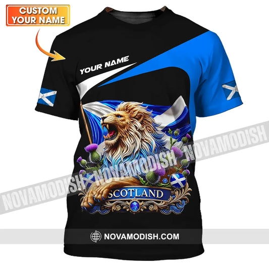 Unisex Shirt - Custom Name Sport Shirt Scotland Lion Shirt T-shirt