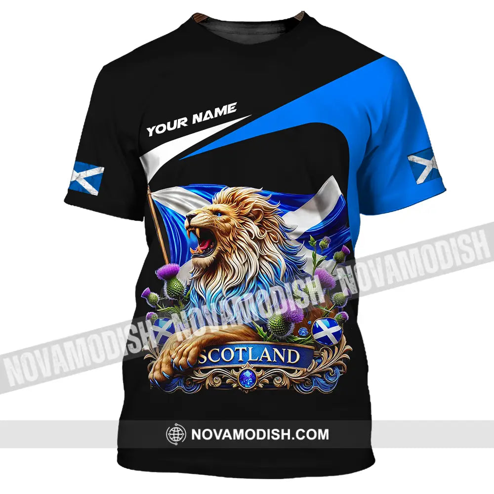 Unisex Shirt - Custom Name Sport Shirt Scotland Lion Shirt T-Shirt / S T-shirt