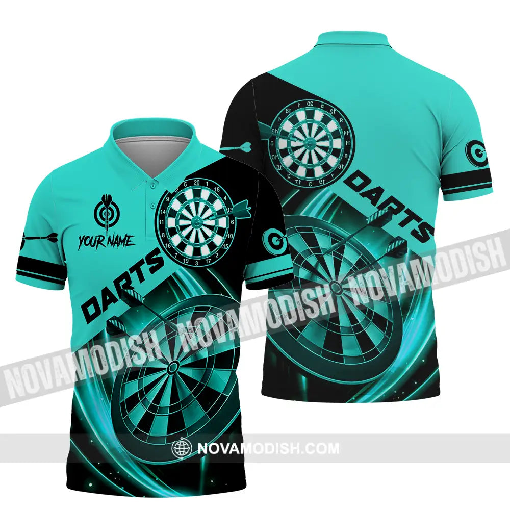 Unisex Shirt - Custom Name Sport Shirt Technology Darts Player Polo Shirt / S T-shirt