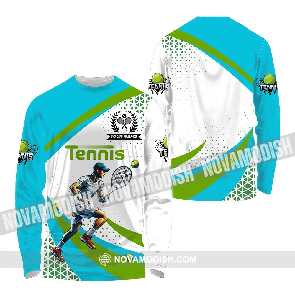 Unisex Shirt - Custom Name Sport Shirt Tennis Lover Long Sleeve Shirt / S T-shirt