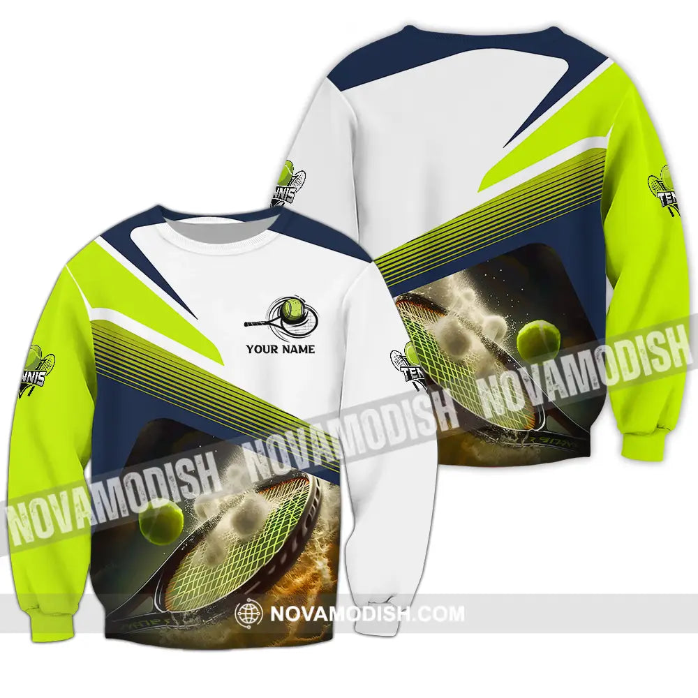 Unisex Shirt - Custom Name Sport Shirt Tennis Lover Long Sleeve / S T-shirt