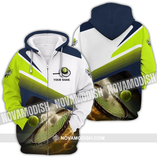 Unisex Shirt - Custom Name Sport Shirt Tennis Lover Zipper Hoodie / S T-shirt
