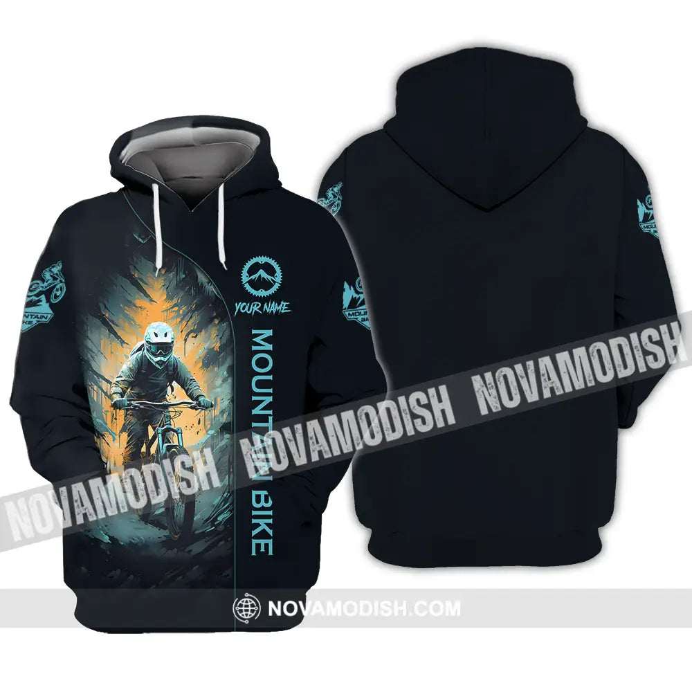 Unisex Shirt - Custom Name Sport Shirt The Winner Mountain Biker Hoodie / S T-shirt