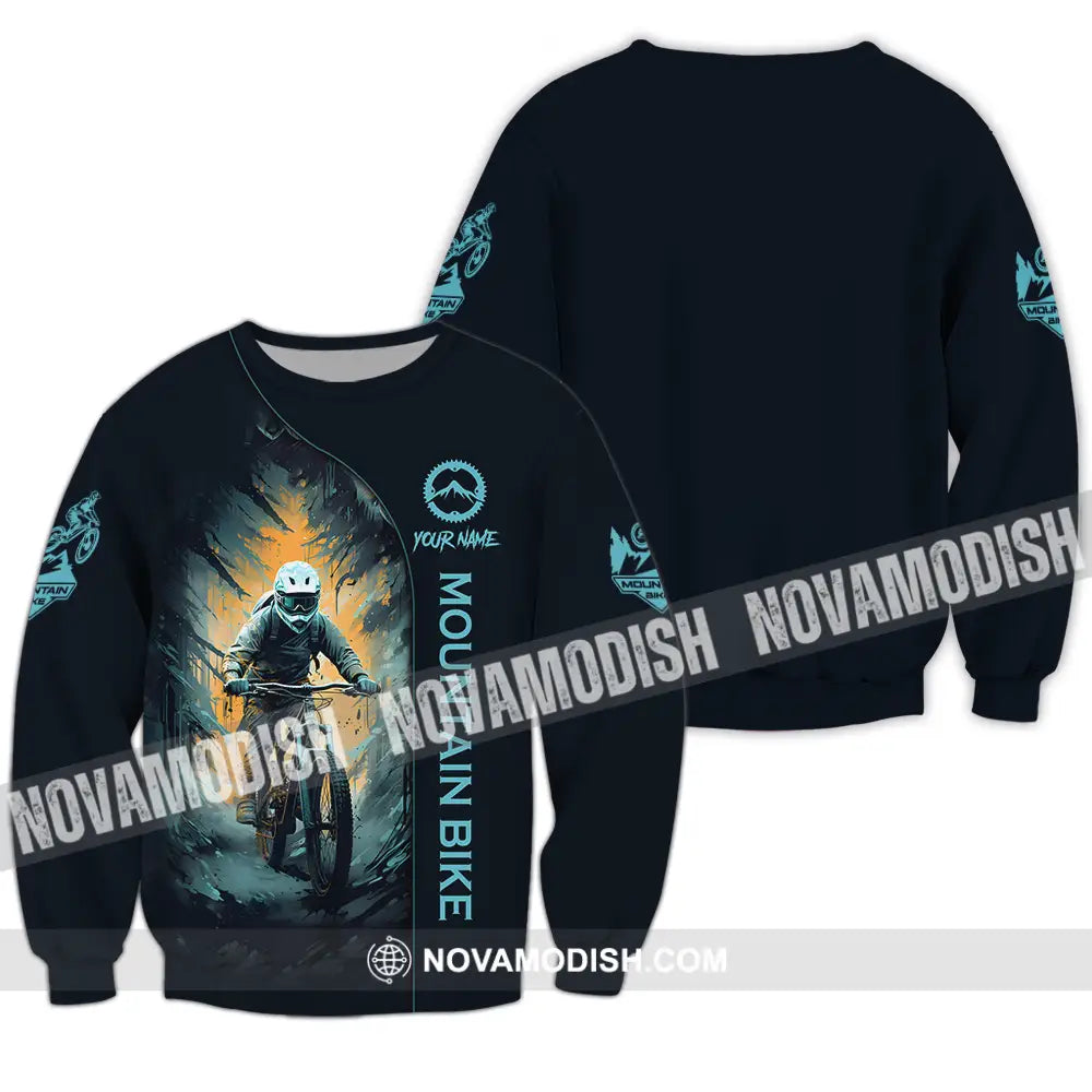 Unisex Shirt - Custom Name Sport Shirt The Winner Mountain Biker Long Sleeve / S T-shirt
