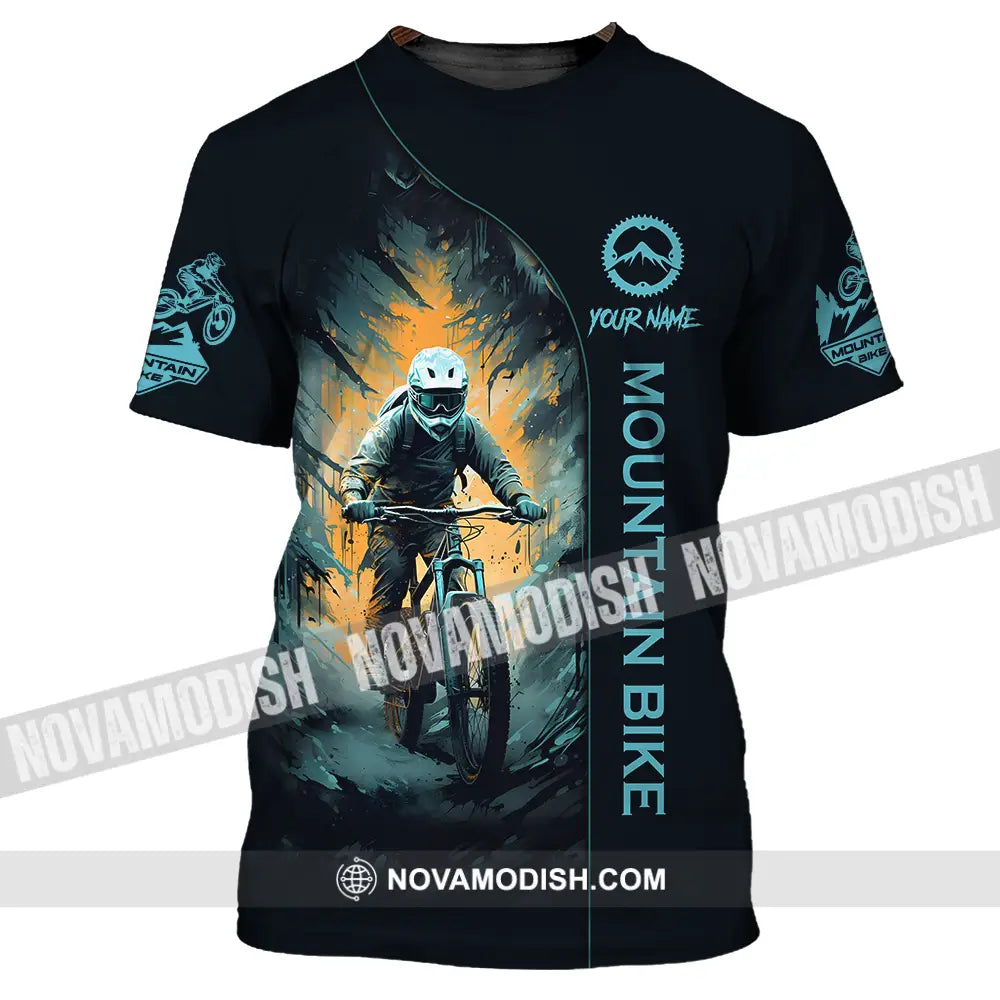Unisex Shirt - Custom Name Sport Shirt The Winner Mountain Biker T-Shirt / S T-shirt