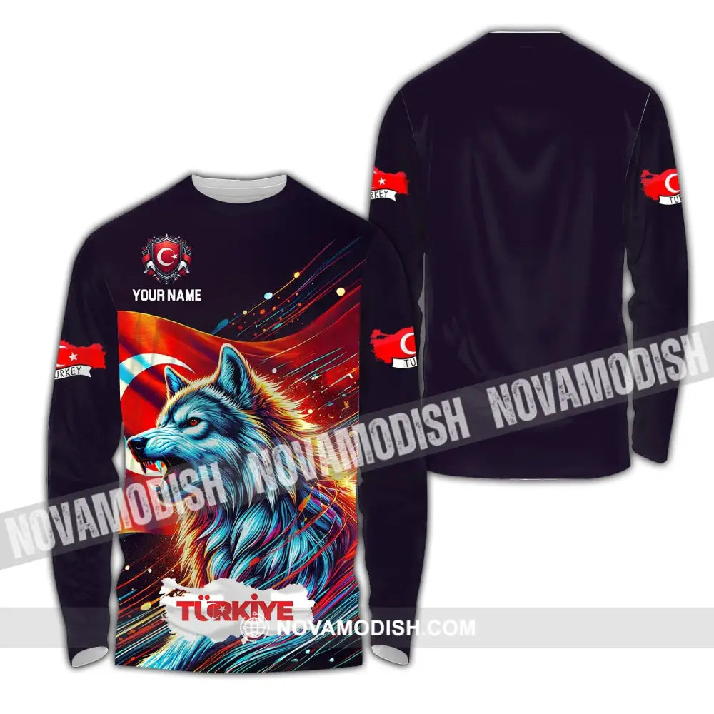 Unisex Shirt - Custom Name Sport Türkiye Long Sleeve / S T-Shirt