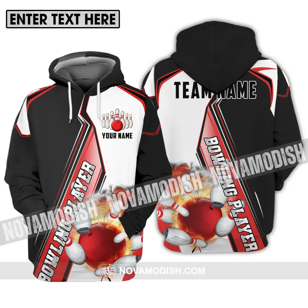 Unisex Shirt - Custom Name Sports Shirt Bowling Player Hoodie / S T-shirt