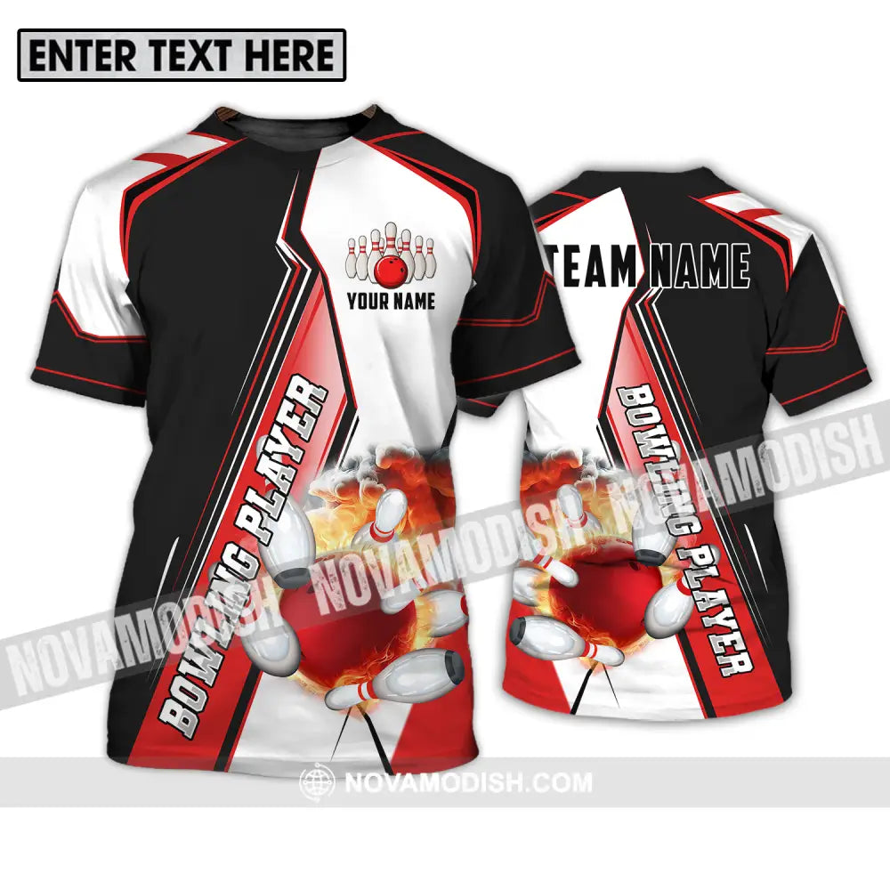 Unisex Shirt - Custom Name Sports Shirt Bowling Player T-Shirt / S T-shirt