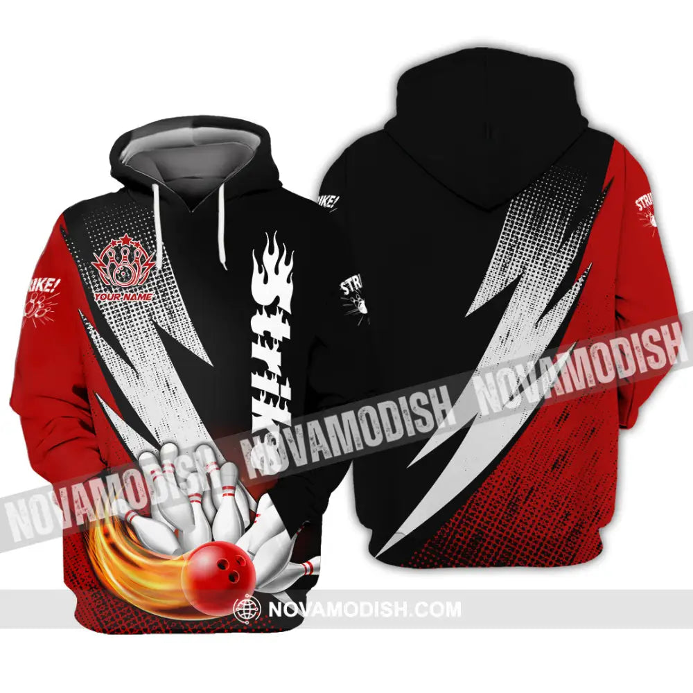 Unisex Shirt - Custom Name Strike Bowling Sport Shirt Hoodie / S T-shirt