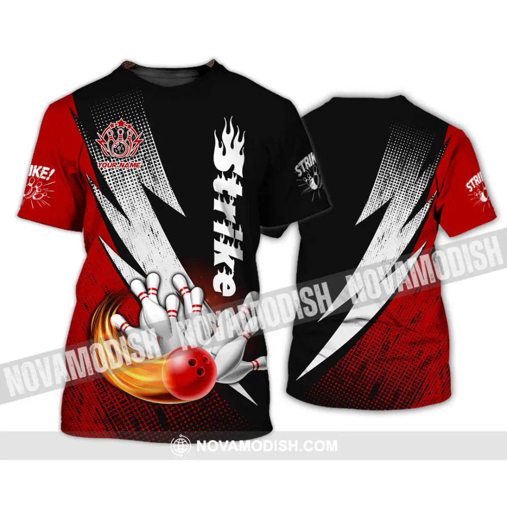 Unisex Shirt - Custom Name Strike Bowling Sport Shirt T-Shirt / S T-shirt