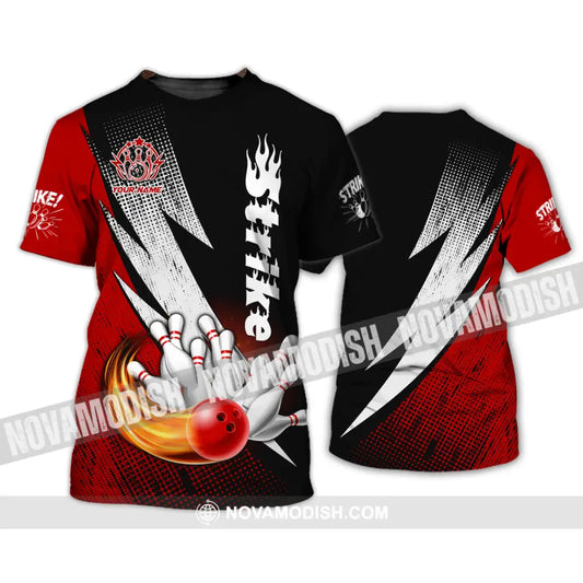 Unisex Shirt - Custom Name Strike Bowling Sport Shirt T-Shirt / S T-shirt