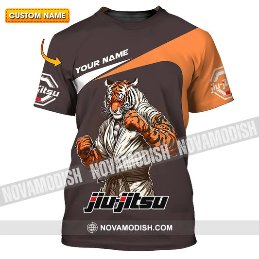 Unisex Shirt - Custom Name Strong Tiger Jiu Jitsu Shirt T-shirt