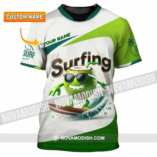 Unisex Shirt Custom Name Surfing Love Hoodie Polo Long Sleeve T-Shirt