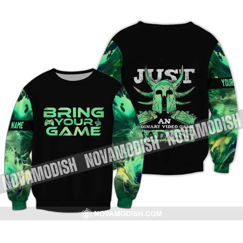 Unisex Shirt - Custom Name T-Shirt Bring Your Game Long Sleeve / S T-shirt