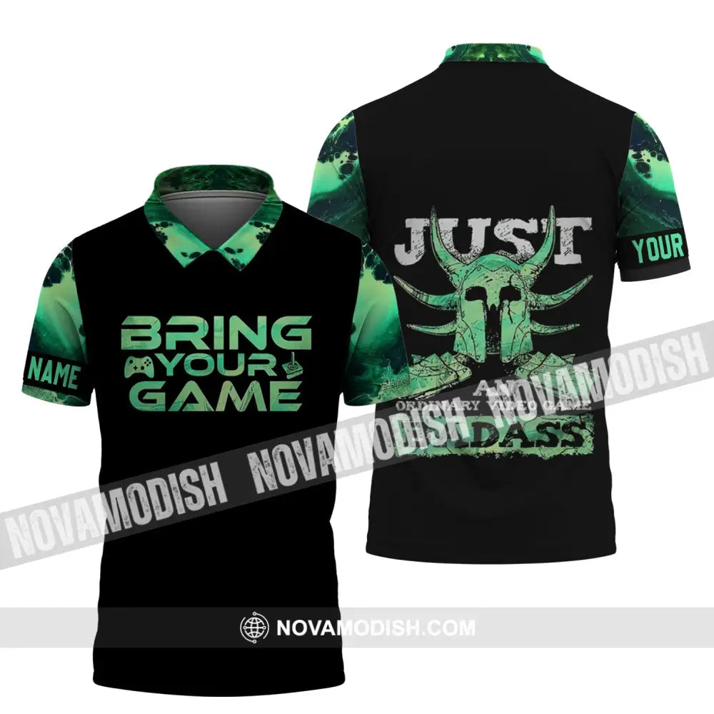 Unisex Shirt - Custom Name T-Shirt Bring Your Game Polo Shirt / S T-shirt