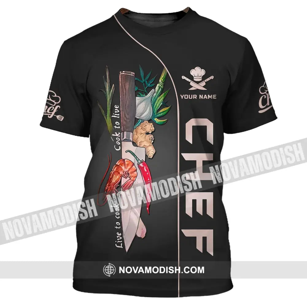 Unisex Shirt - Custom Name T-Shirt - Chef Clothing Shirt For Chef T-Shirt / S T-shirt