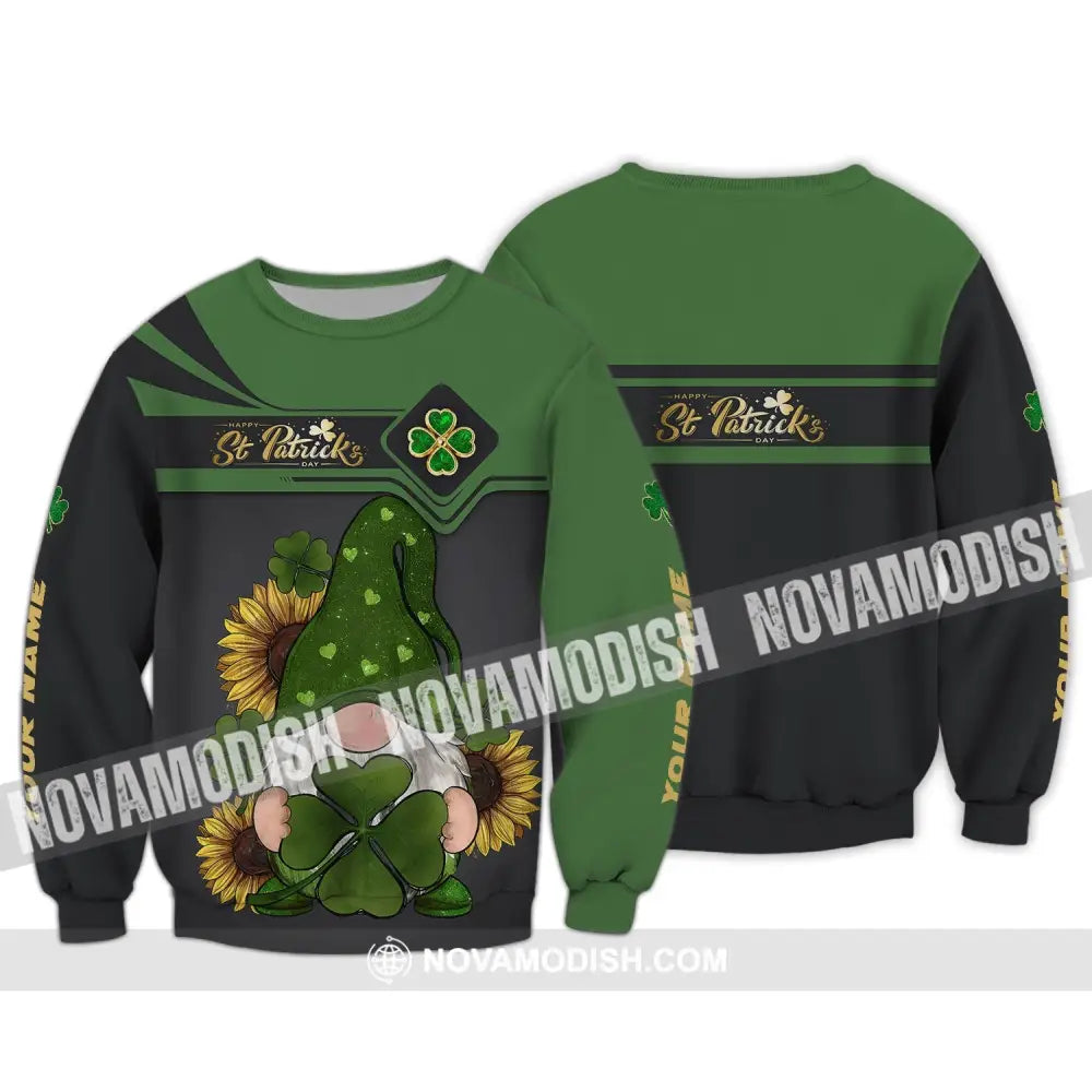 Unisex Shirt - Custom Name T-Shirt - Clover Shirt - Happy Saint Patrick’s Day Long Sleeve / S T-shirt