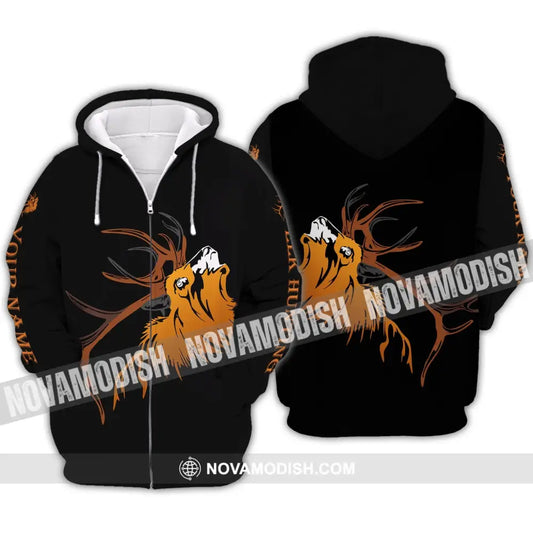 Unisex Shirt - Custom Name T-Shirt Deer Shirt Zipper Hoodie / S T-shirt
