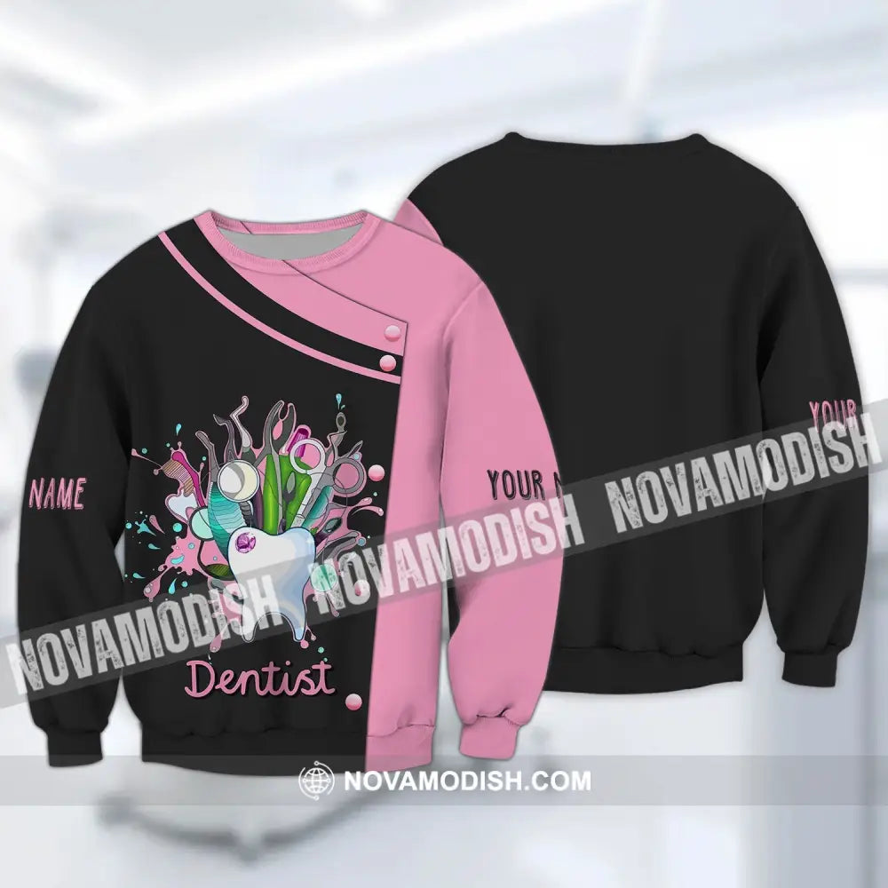 Unisex Shirt - Custom Name T-Shirt Dentist Name Shirt Long Sleeve / S T-shirt