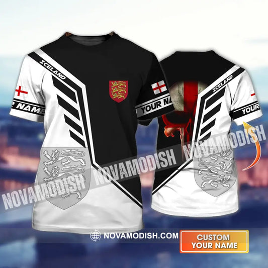 Unisex Shirt - Custom Name T-Shirt England Iceland T-shirt