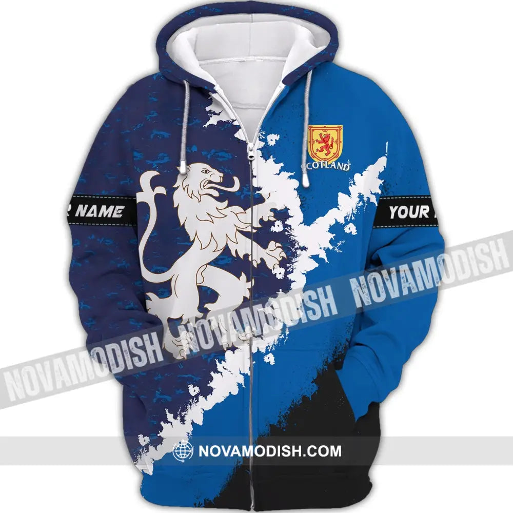 Unisex Shirt - Custom Name T-Shirt England Lion Name Shirt Zipper Hoodie / S T-shirt