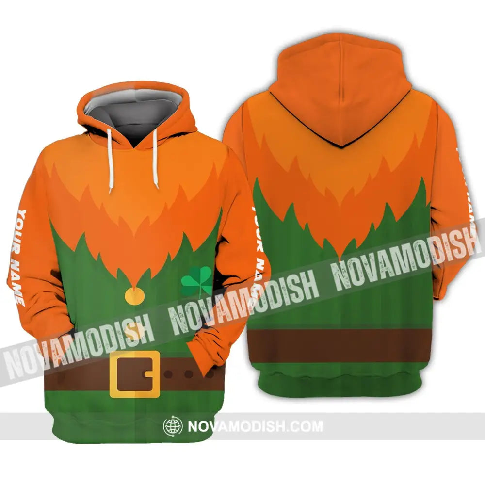 Unisex Shirt - Custom Name T-Shirt - Green And Orange - Patrick’s Day Shirt Hoodie / S T-shirt