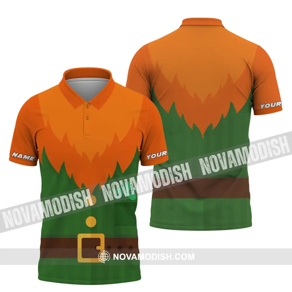 Unisex Shirt - Custom Name T-Shirt - Green And Orange - Patrick’s Day Shirt Polo Shirt / S T-shirt