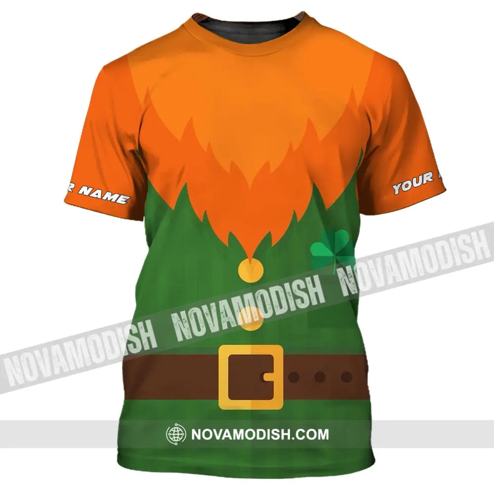 Unisex Shirt - Custom Name T-Shirt - Green And Orange - Patrick’s Day Shirt T-Shirt / S T-shirt