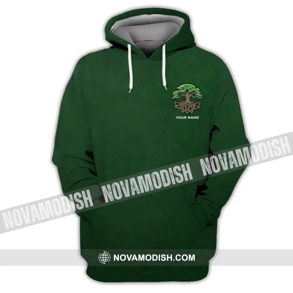 Unisex Shirt - Custom Name T-Shirt - Green Tree Shirt Hoodie / S T-shirt