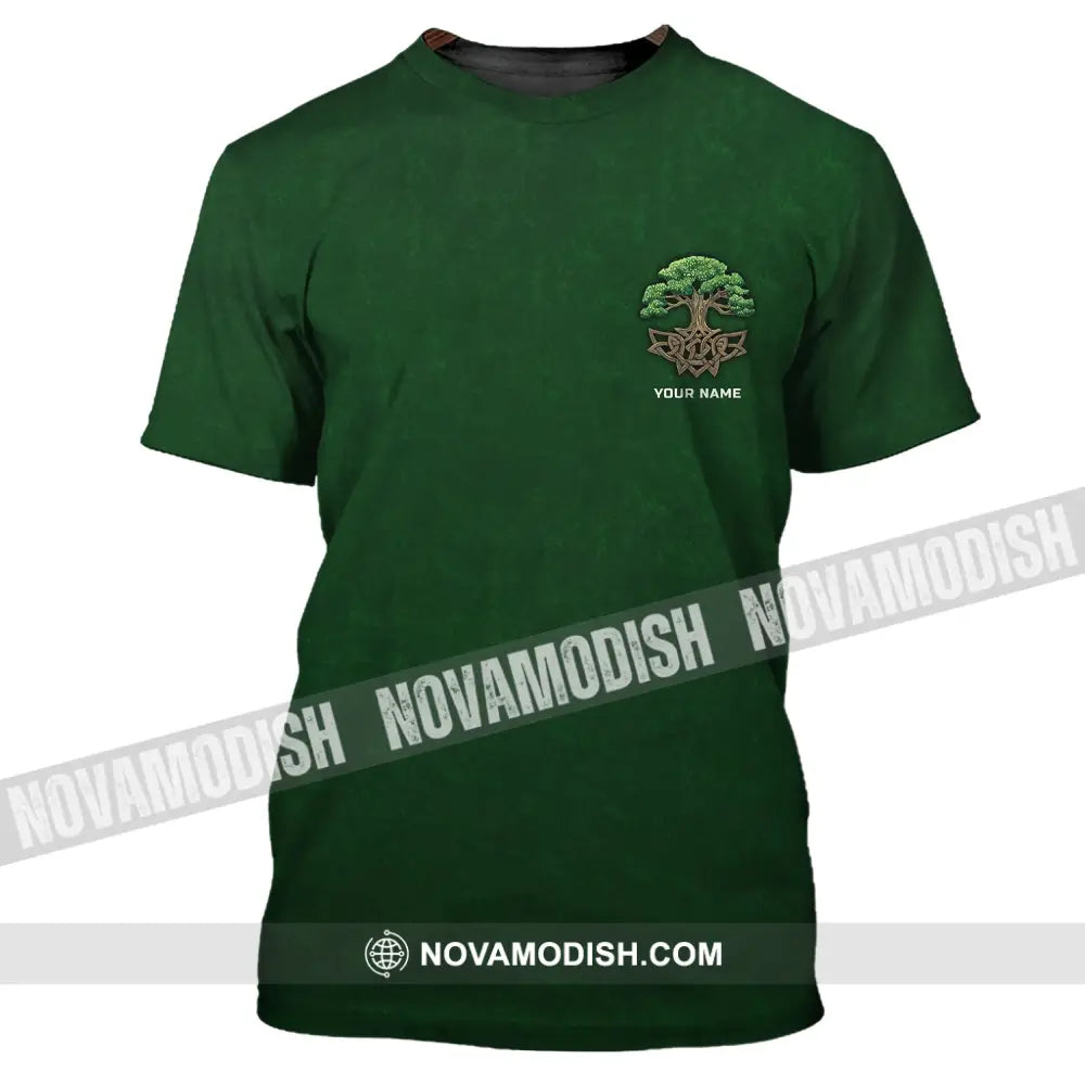 Unisex Shirt - Custom Name T-Shirt - Green Tree Shirt T-Shirt / S T-shirt