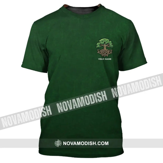 Unisex Shirt - Custom Name T-Shirt - Green Tree Shirt T-Shirt / S T-shirt