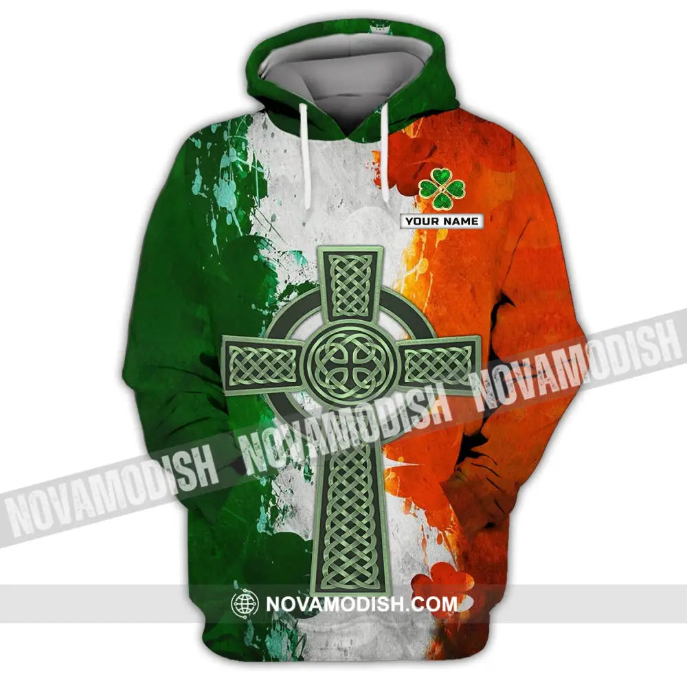 Unisex Shirt - Custom Name T-Shirt - Happy ST. Patrick’s Day Clothing Clover Shirt Hoodie / S T-shirt