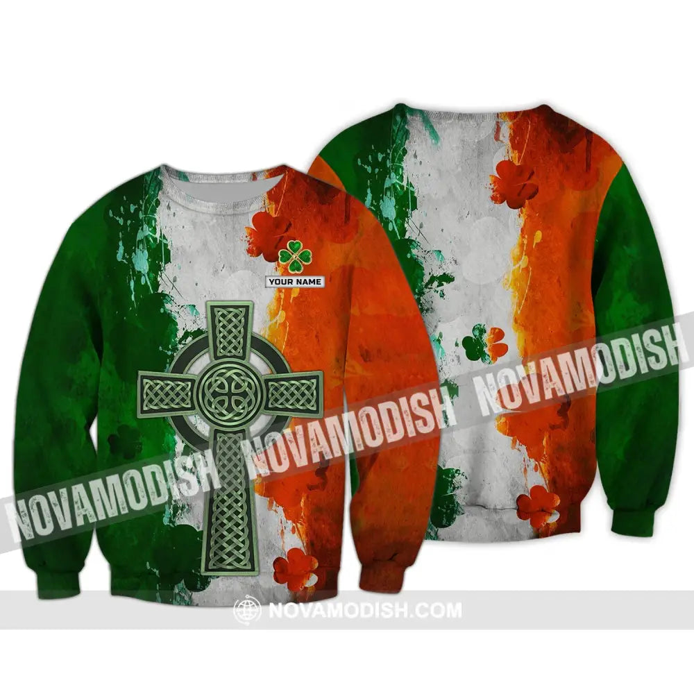 Unisex Shirt - Custom Name T-Shirt - Happy ST. Patrick’s Day Clothing Clover Shirt Long Sleeve / S T-shirt