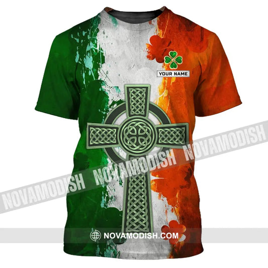 Unisex Shirt - Custom Name T-Shirt - Happy ST. Patrick’s Day Clothing Clover Shirt T-Shirt / S T-shirt